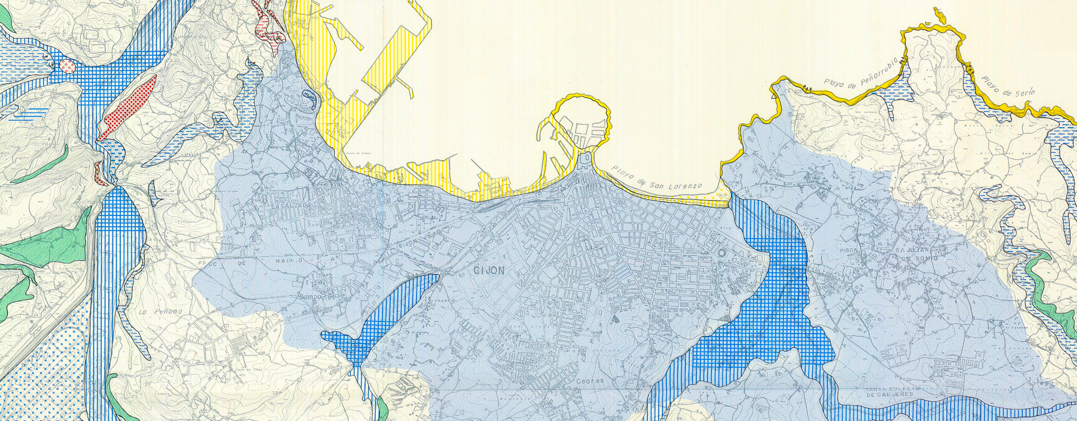 Mapa Geotécnico y de Riesgos Geológicos de la ciudad de Gijón a escala 1:25.000