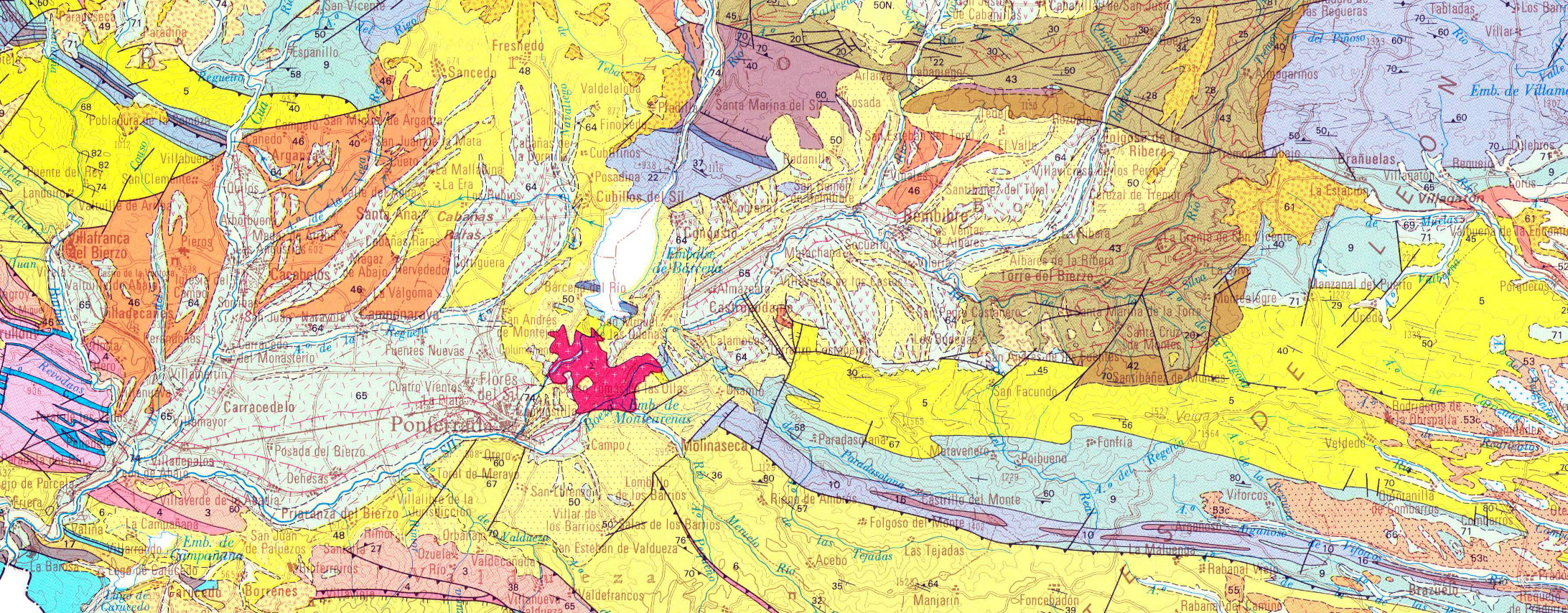 Mapa Geológico de la provincia de León a escala 1:200.000