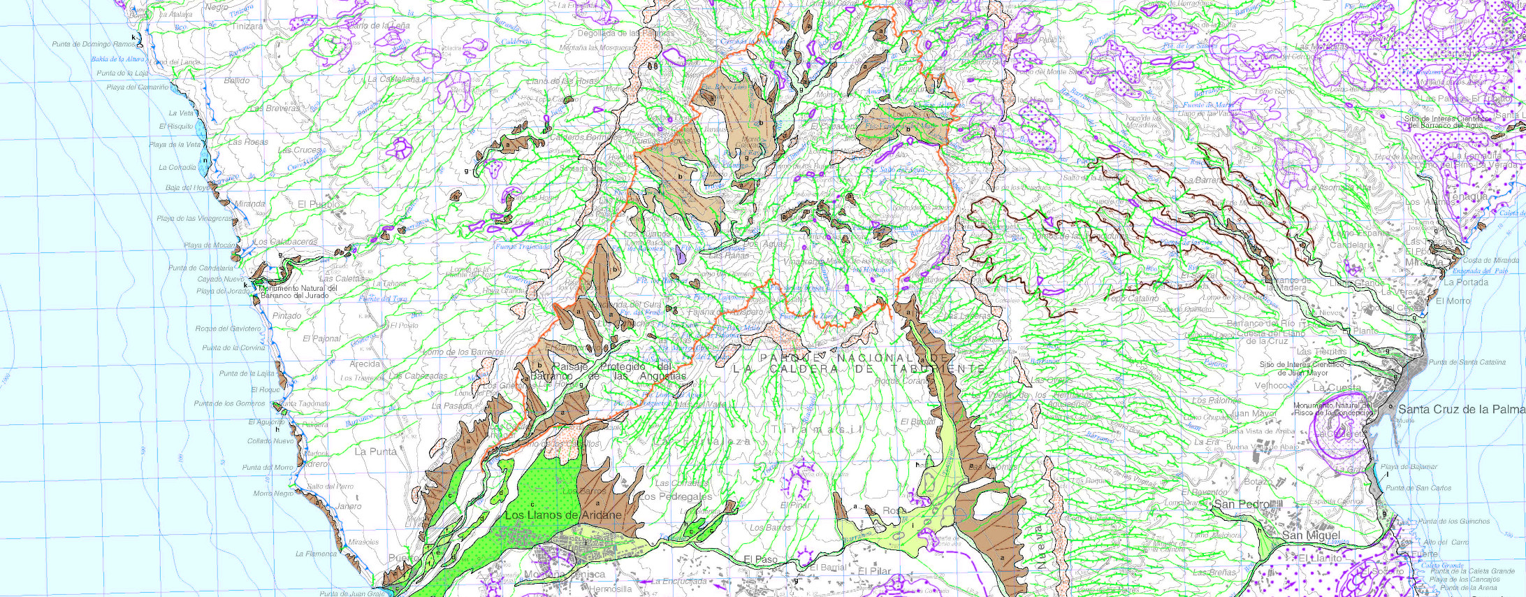 Mapa Geomorfológico de la Isla de La Palma