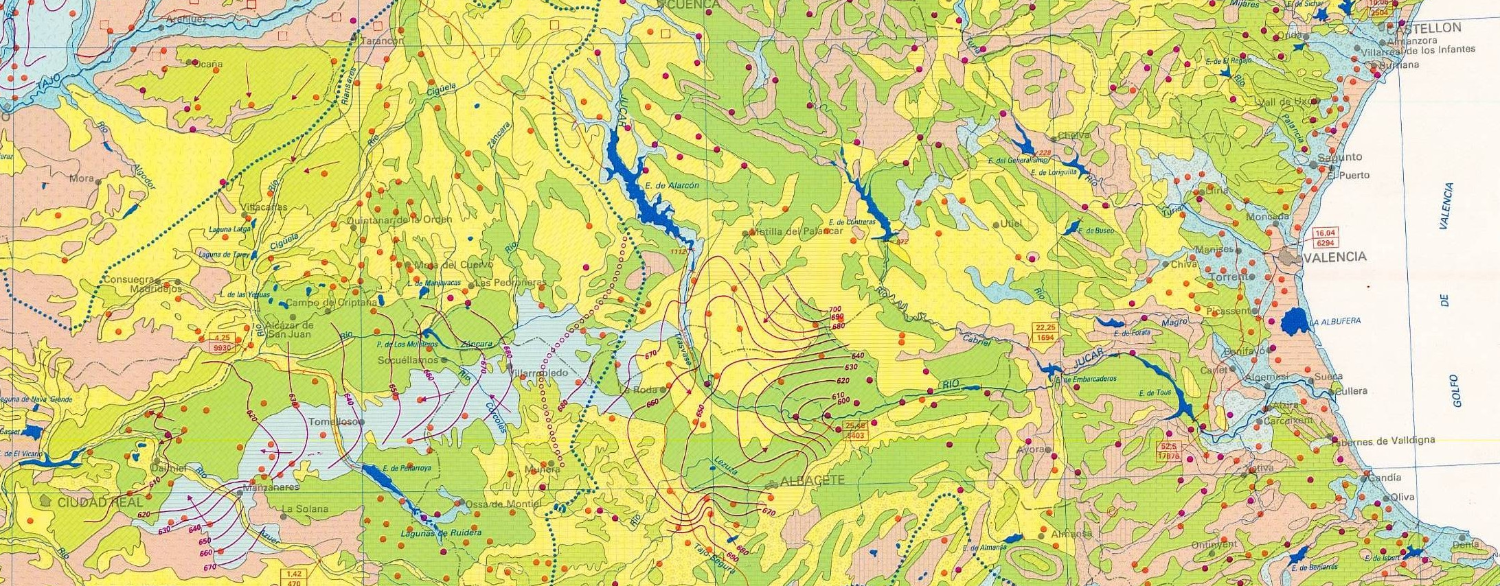 Mapa Hidrogeológico de España a escala 1:1.000.000