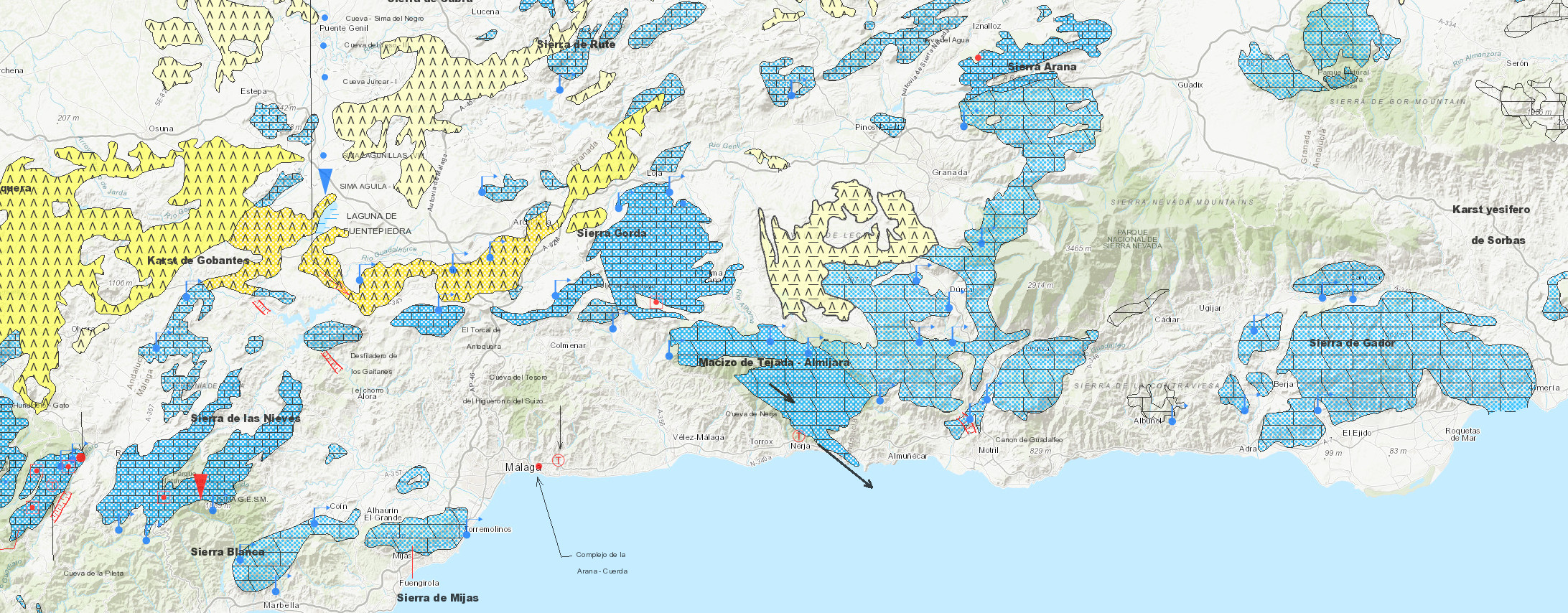 Mapa del Karst de España a escala 1:1.000.000