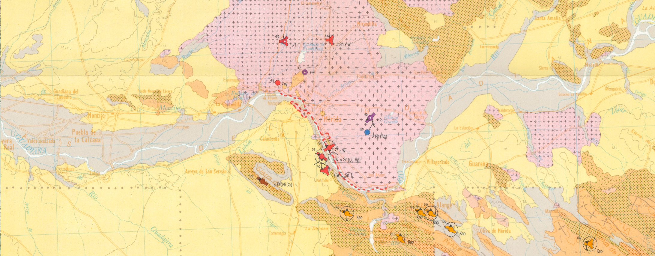 Mapa Metalogenético de España. Escala 1:200.000 (Serie Antigua).
