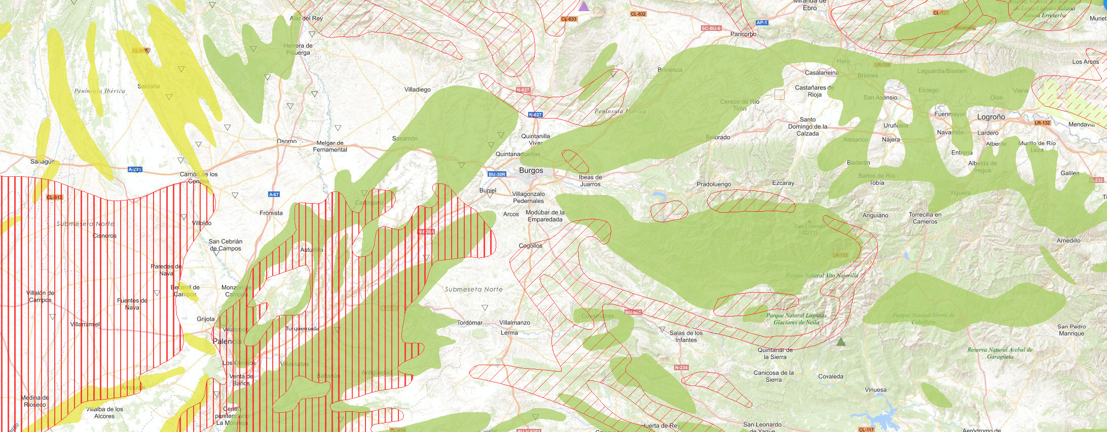Mapa de Movimientos del Terreno de España a escala 1:1.000.000