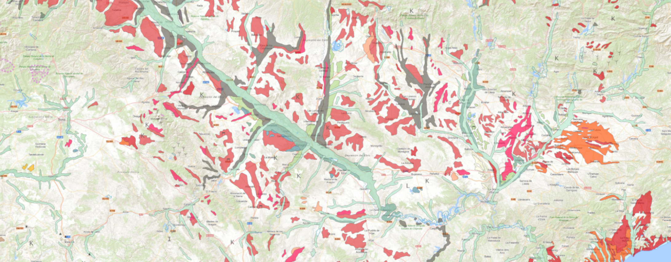 Mapa del Cuaternario de España a escala 1:1.000.000