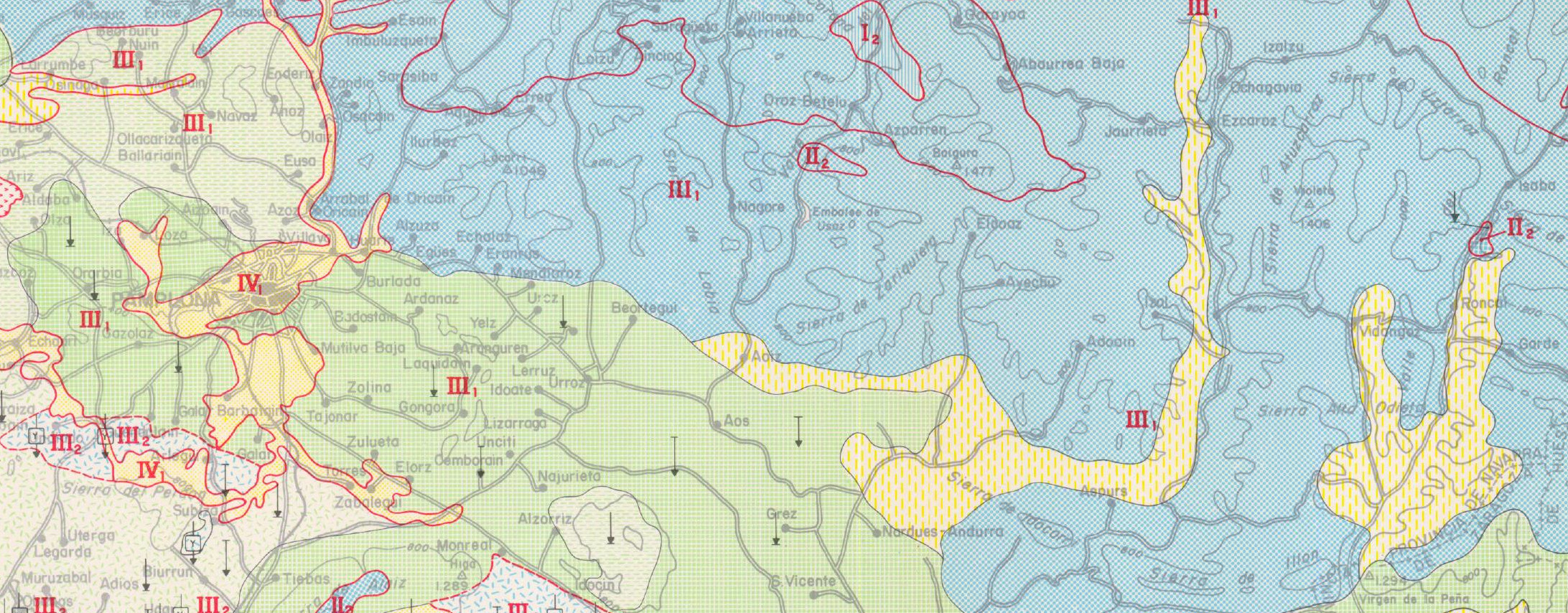 Mapa Geotécnico General a escala 1:200.000. Hoja 6-13 - Pamplona