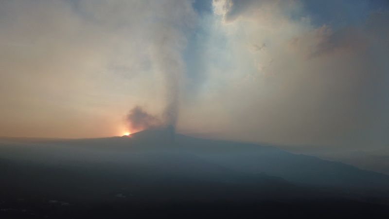 Imágenes de la erupción