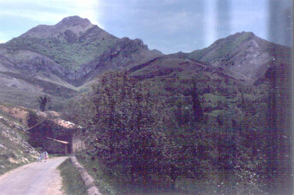 Sinclinal de Aguasalio, en el aloctono del Manto (fotografía tomada en 1981).