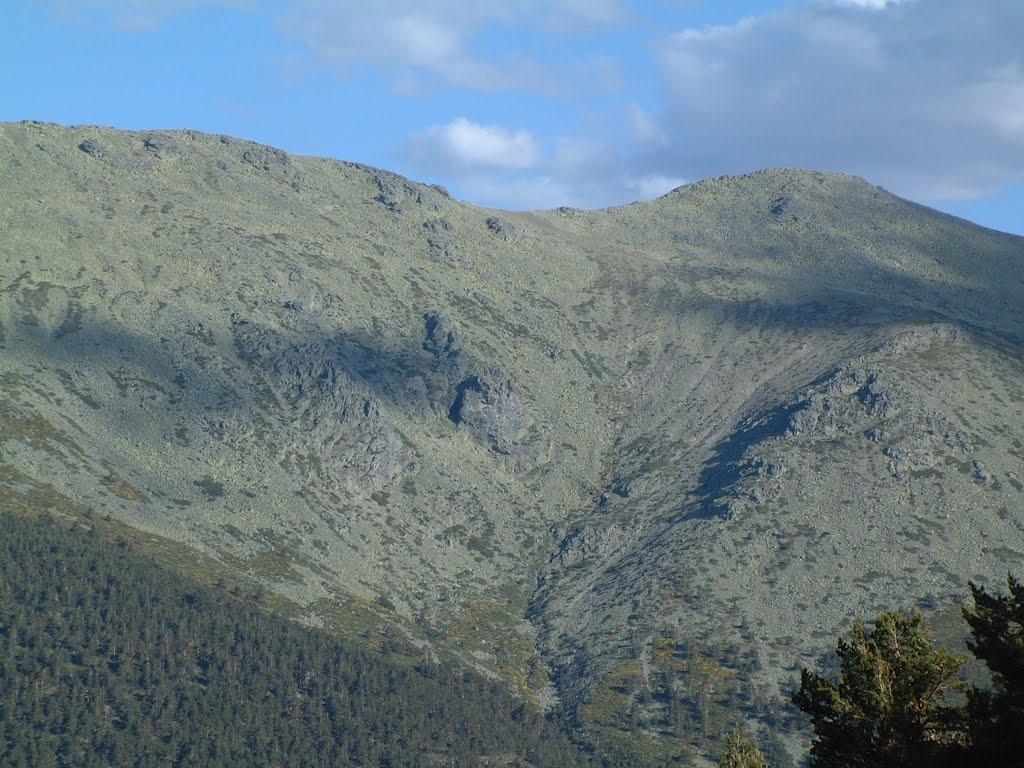 Detalle de los canchales y regueros en la zona de El Pinganillo (al fondo Cabeza de Hierro Mayor)