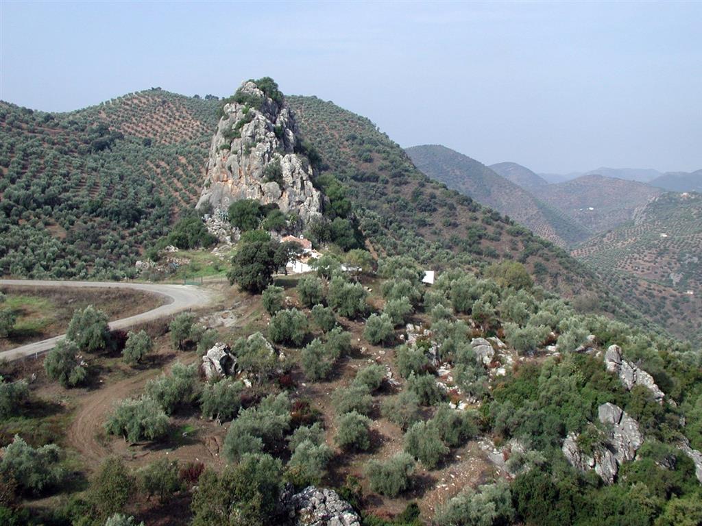 Vista general del flanco meridional del sinclinal de la Loma de Kilva. Tramo 2