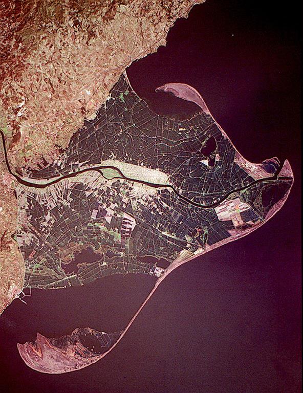 Imagen de satélite, general, del delta (año 1999).