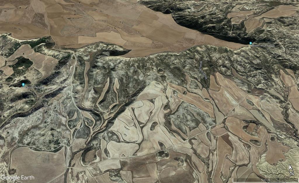 Vista aérea de punta estroza. Fuente: Google Earth.