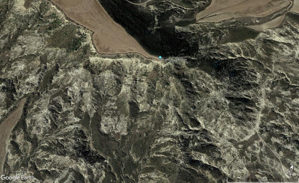 Vista aérea más cercana de punta estroza. Fuente: Google Earth.