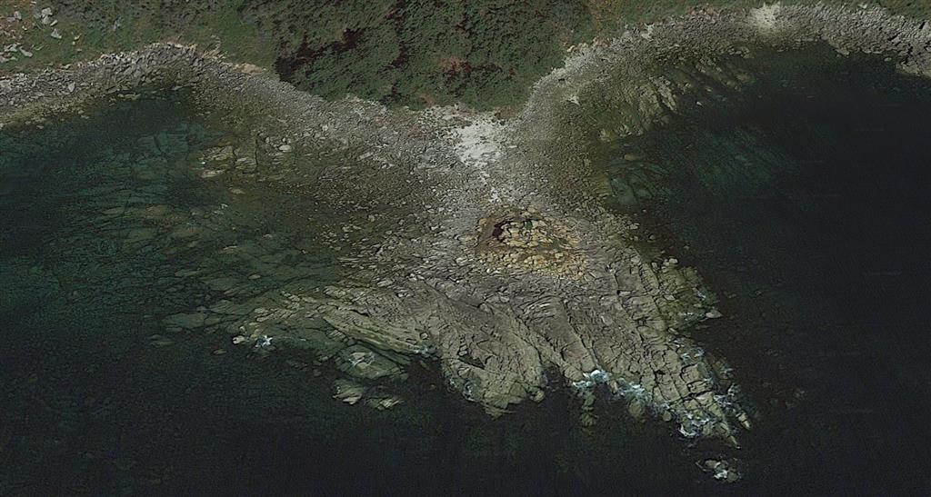 Vista oblicua ensenada de Fornos. © 2020 Google Earth