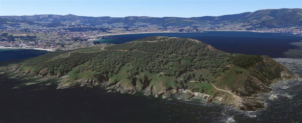 Panorámica de la península de Monteferro. © 2020 Google Earth