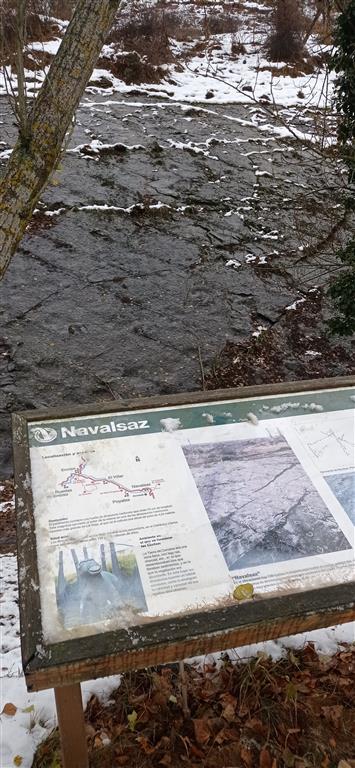 Vista del yacimiento de Navalsaz desde el área de recreo. Año 2021