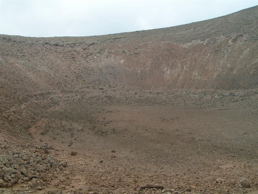 Vista del cráter de La Caldereta