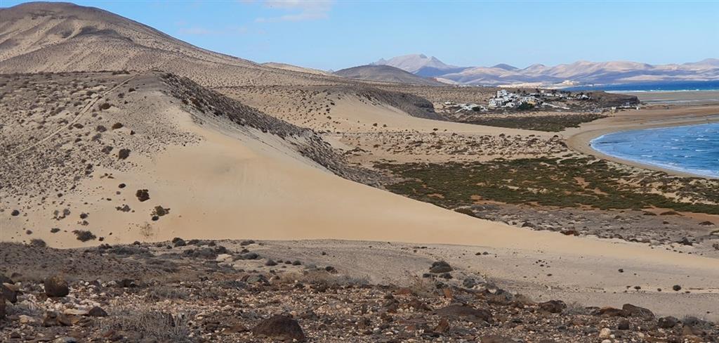 Vista de a duna del Barranco del Salmo, al sur del Jable de Jandía
