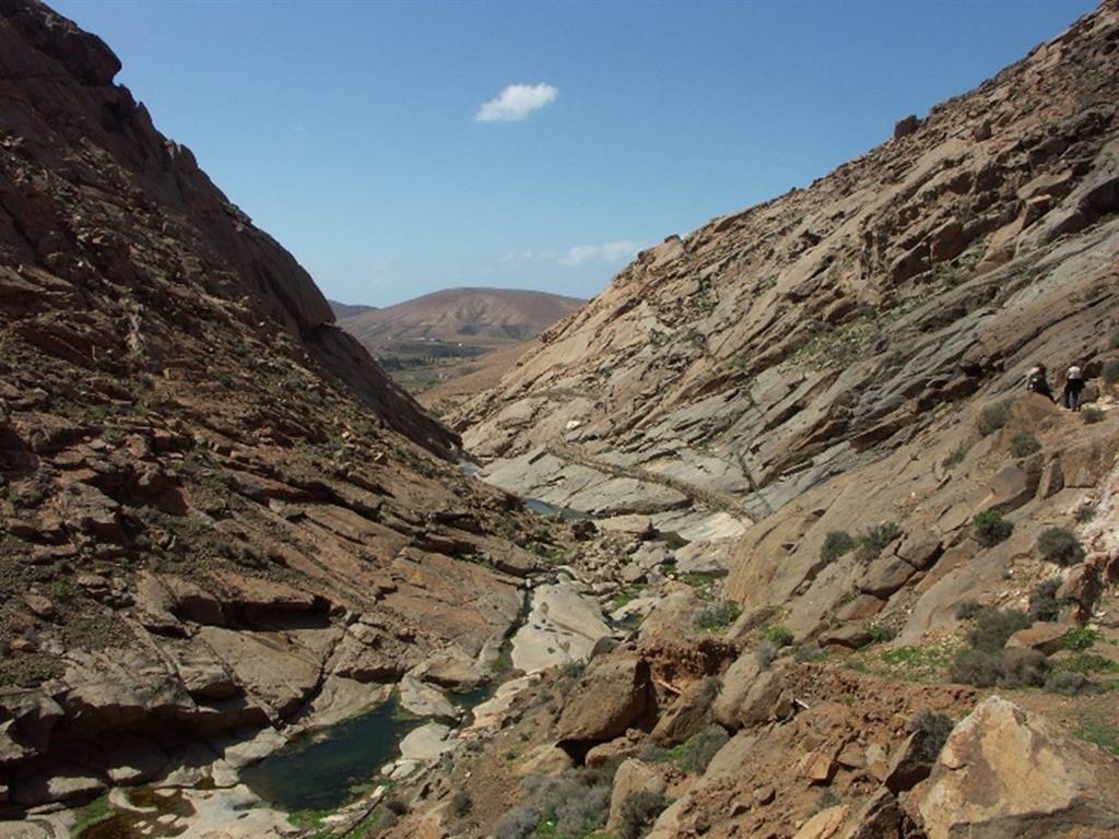 Aspecto del anillo externo de sienitas en el Barranco de Vega de Río Palmas