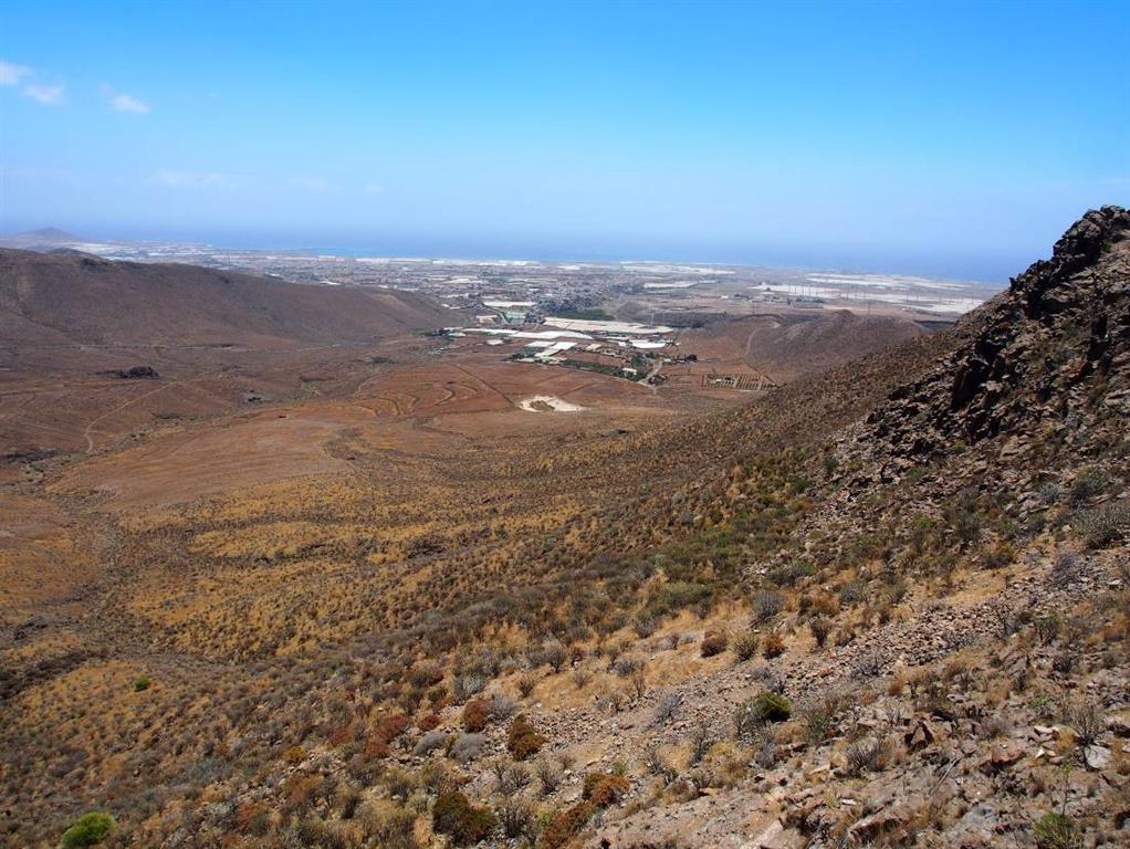Vista del abanico desde la parte alta del Valle de Tirajana
