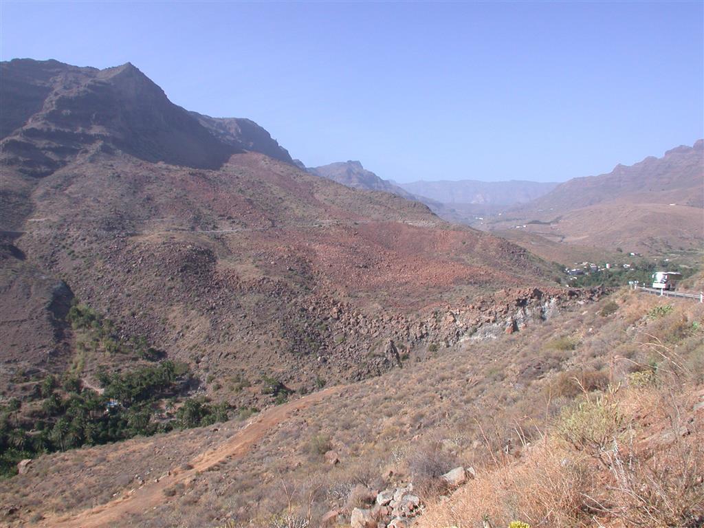 Avalancha rocosa de Arteara (Fataga) vista desde el Sur