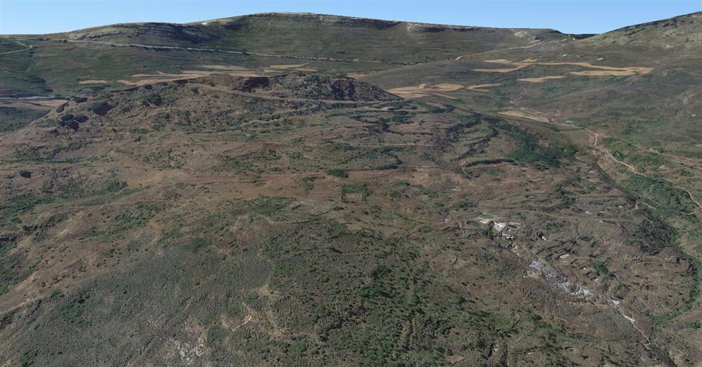 Vista aérea del diapiro de la Poza la Sal © 2019 Google Earth
