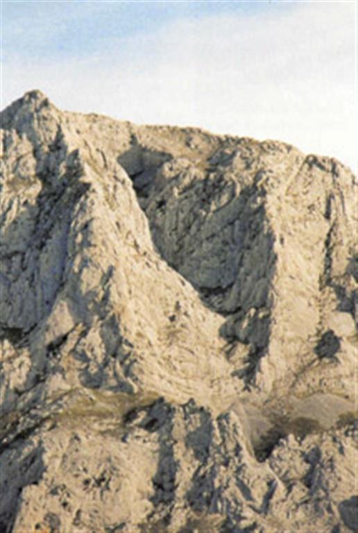 Probable nicho de nivación en la cara Suroeste del monte Alluiz. (Foto: Diputación Foral de Vizcaya - LURGINTZA)