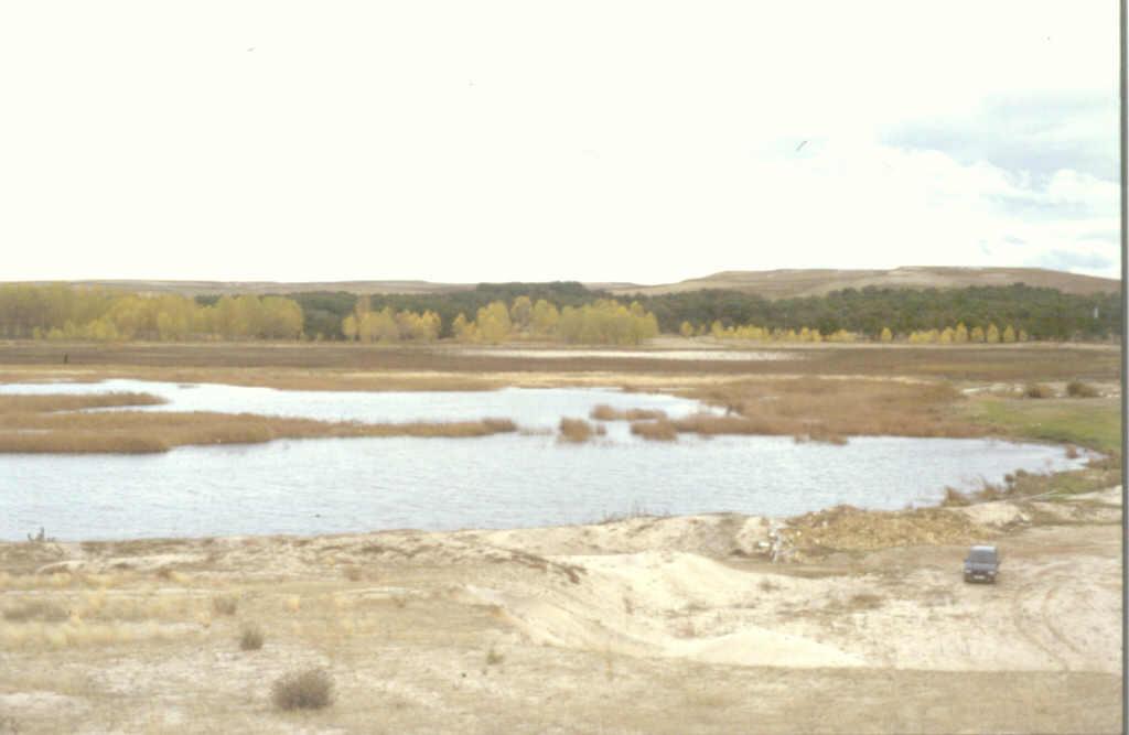 Perspectiva de la laguna desde el campo de dunas.