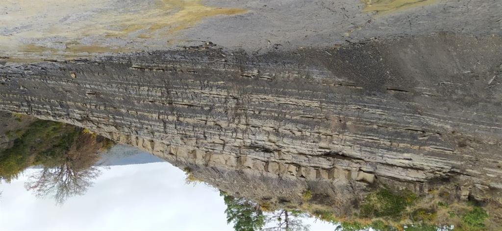 Flysch en el barranco de Fonfría en Navascués.