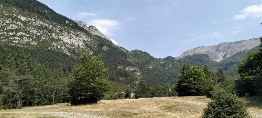 Vista panorámica del valle fluvioglaciar del Rincón de Belagua.