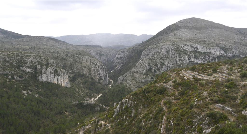 Barranco del infierno desde el mirador de la carretera CV-715 a La Vall d’Ebo