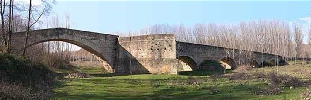 Puente romano de Talamanca del Jarama. Foto tomada “aguas arriba”. Los pilares están soterrados por sedimentos 1 m aproximadamente. Imagen obtenida de internet. 