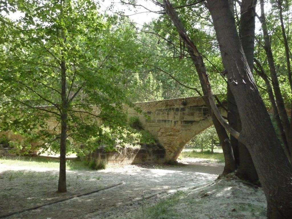 Puente romano de Talamanca del Jarama. Foto tomada “aguas abajo” (julio de 2016).