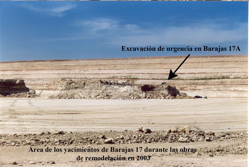 Área de los yacimientos de Barajas 17 durante las obras de remodelación en 2003