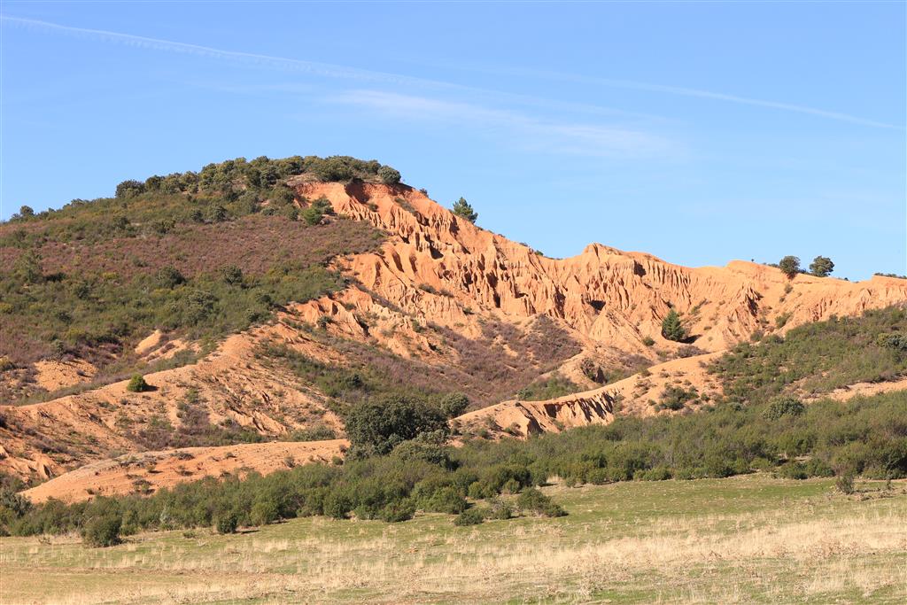 Vista de los materiales miocenos en Zarzuela de Jadraque