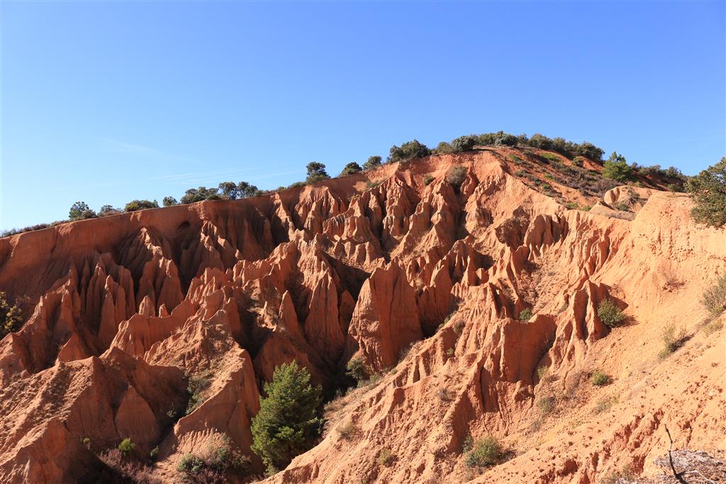 Cárcavas desarrolladas sobre los materiales miocenos en Zarzuela de Jadraque