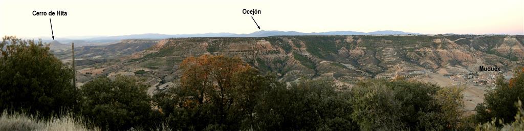 Panorámica desde la Cuesta de Trijueque (comienzo de la bajada a Muduex y Utande)